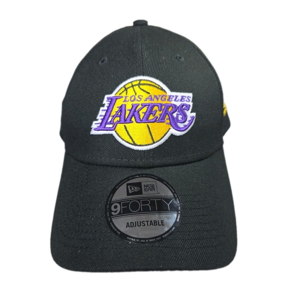 New Era 9FORTY NBA Los Angeles Lakers NWT The League Adjustable Hat Cap Black